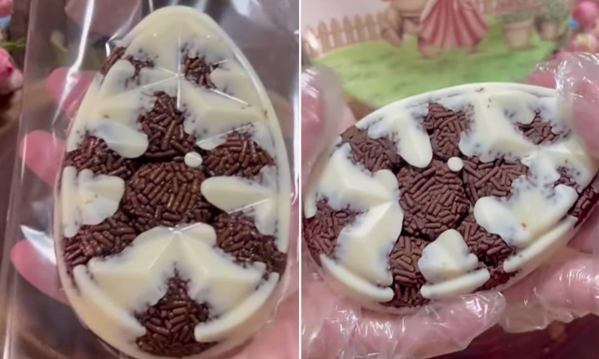 Ovo de Páscoa caseiro fica pronto em pouco tempo e leva só 2 ingredientes