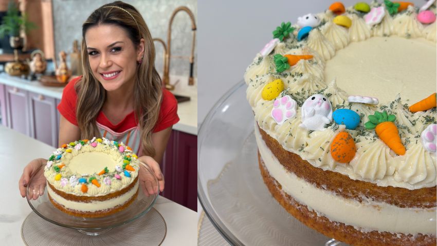 Beca Milano ensina receita de Carrot Cake