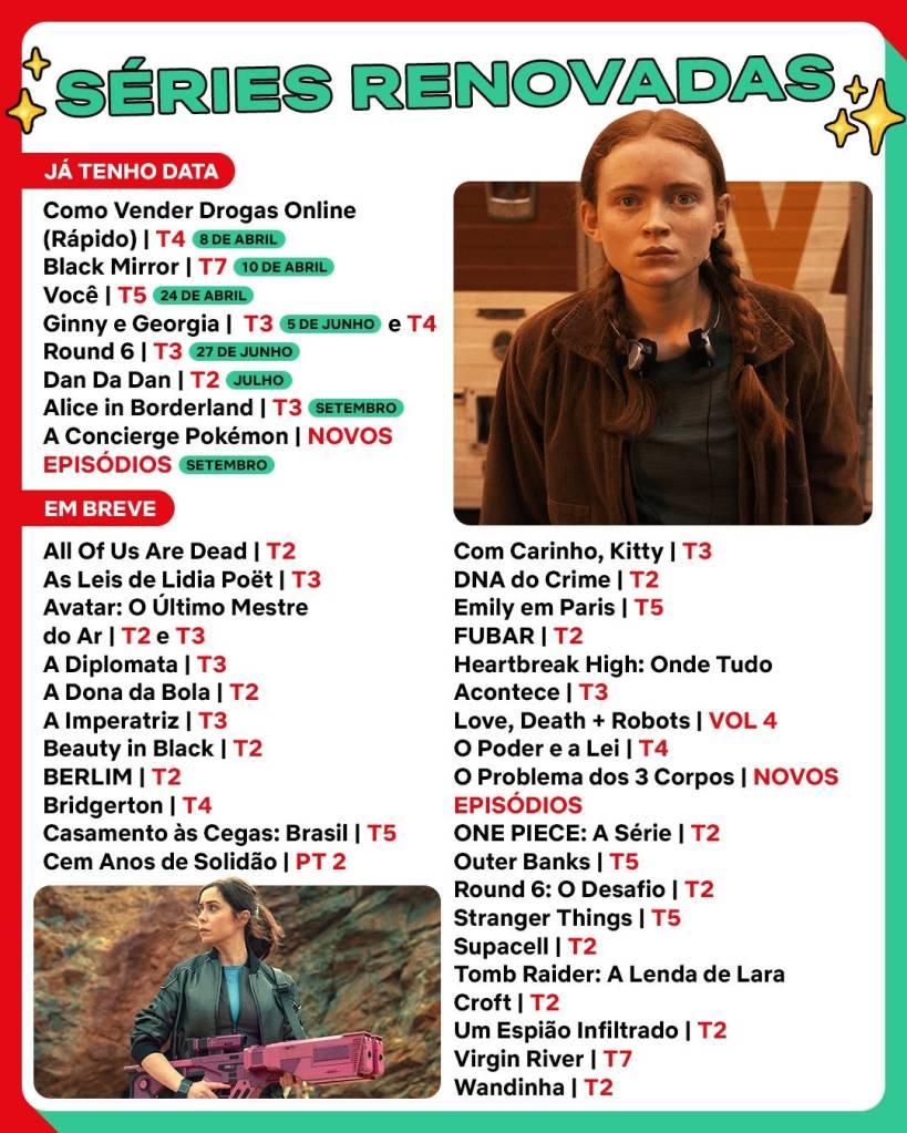 series-renovadas-netflix (1) Netflix anuncia todas as séries que renovou para 2025