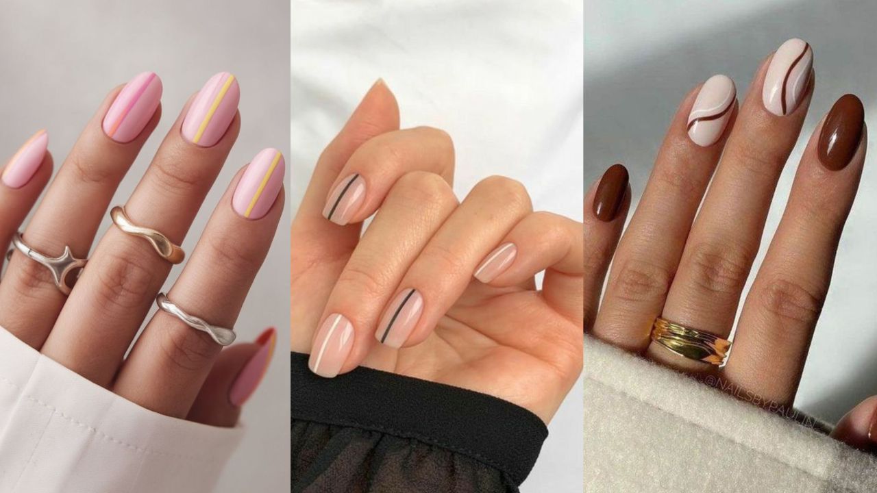Confira inspirações de nail arts com linhas.