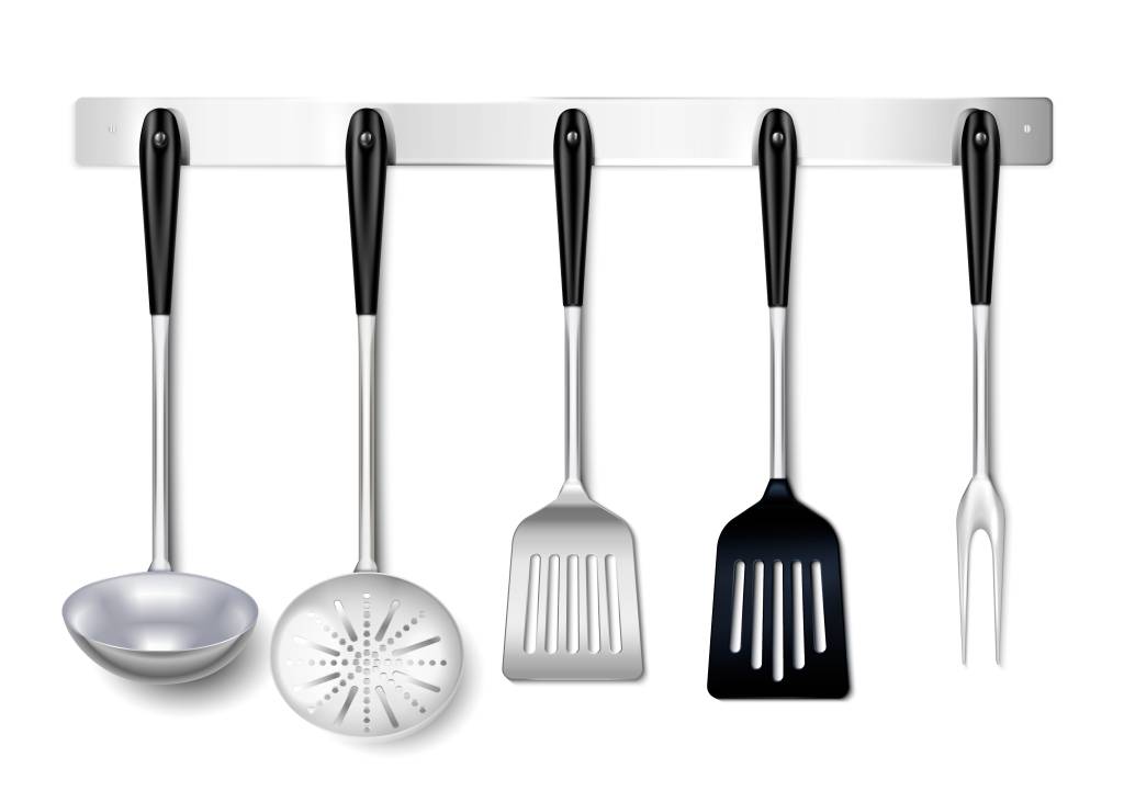 organizar-talheres-cozinha (2) Utensílios grandes podem ficar pendurados na cozinha