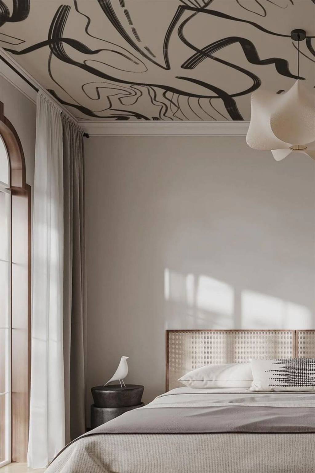 tetos-estampados (4) Com cores e pinturas mais delicadas, é possível aderir um estilo minimalista com tetos decorados.