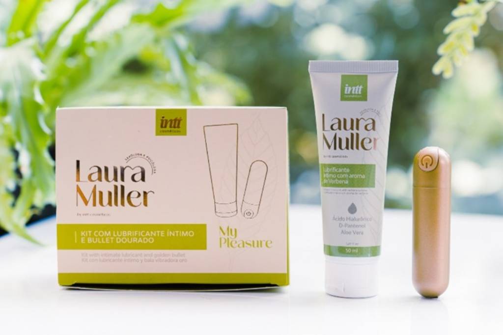 Kit da sexóloga Laura Muller, com um bullet e lubrificante com aroma de verbena (R$ 169,99)