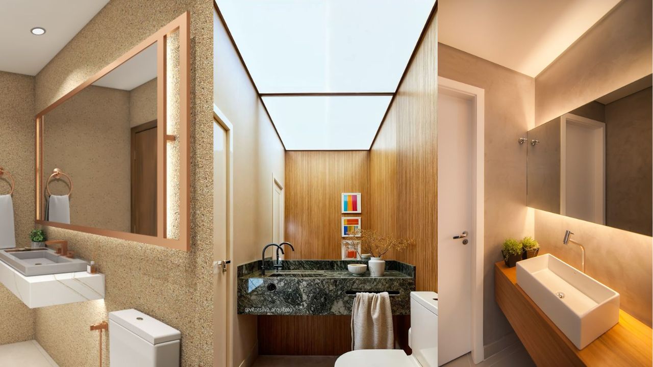 Como decorar e iluminar banheiros escuros