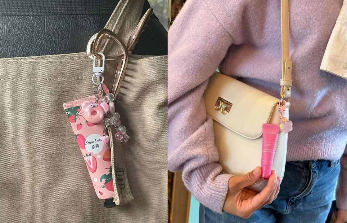 Decore suas bolsas com gloss e batom