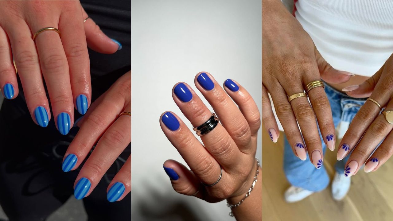 Tendência do momento: inspirações de unhas azuis que estão bombando no TikTok