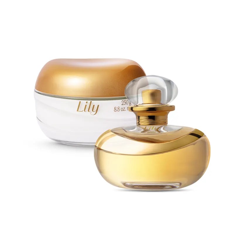 perfume-e-hidratante-lily Combo Lily: Eau de Parfum 75ml + Creme Acetinado Hidratante Desodorante