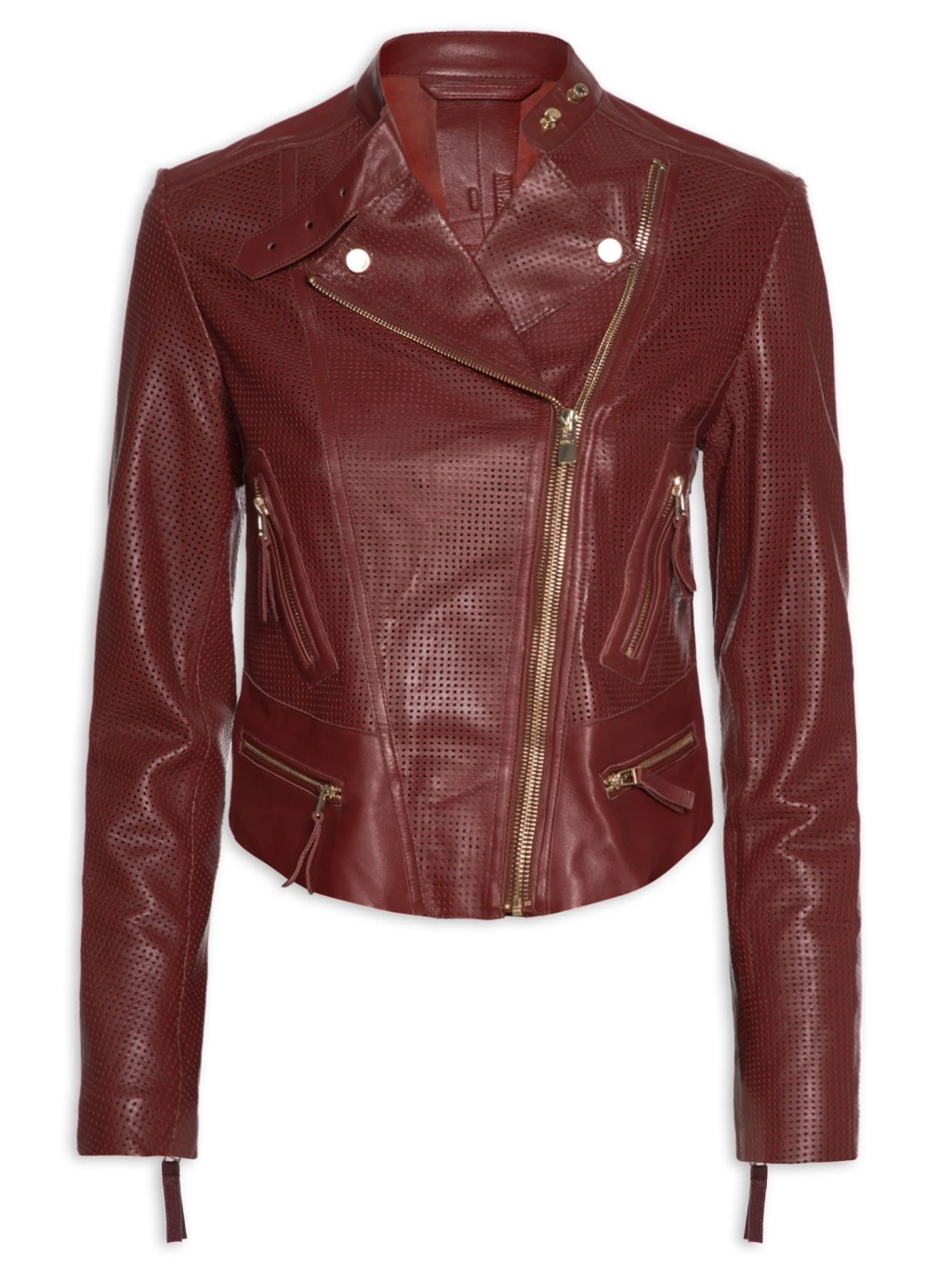 Jaqueta de couro vermelha