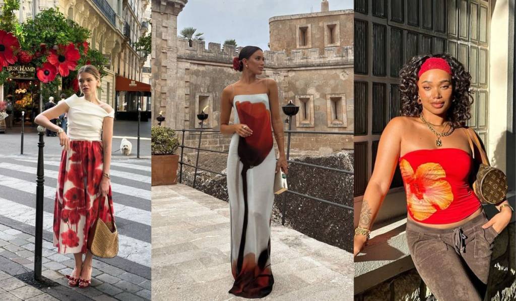 6 inspirações de looks com maxi floral para a primavera-verão 2026