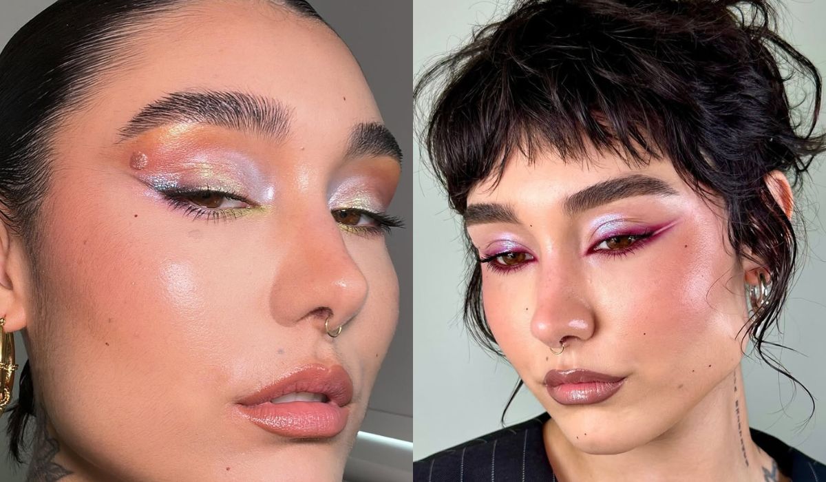 Duas imagens mostram delineados hologr&aacute;ficos.