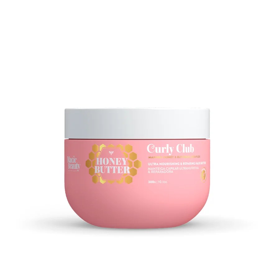 A m&aacute;scara ﻿Magic Beauty Curly Club Honey Butter (300 g) &eacute; um tratamento de nutri&ccedil;&atilde;o intensa desenvolvido para cabelos ondulados, cacheados e crespos.
