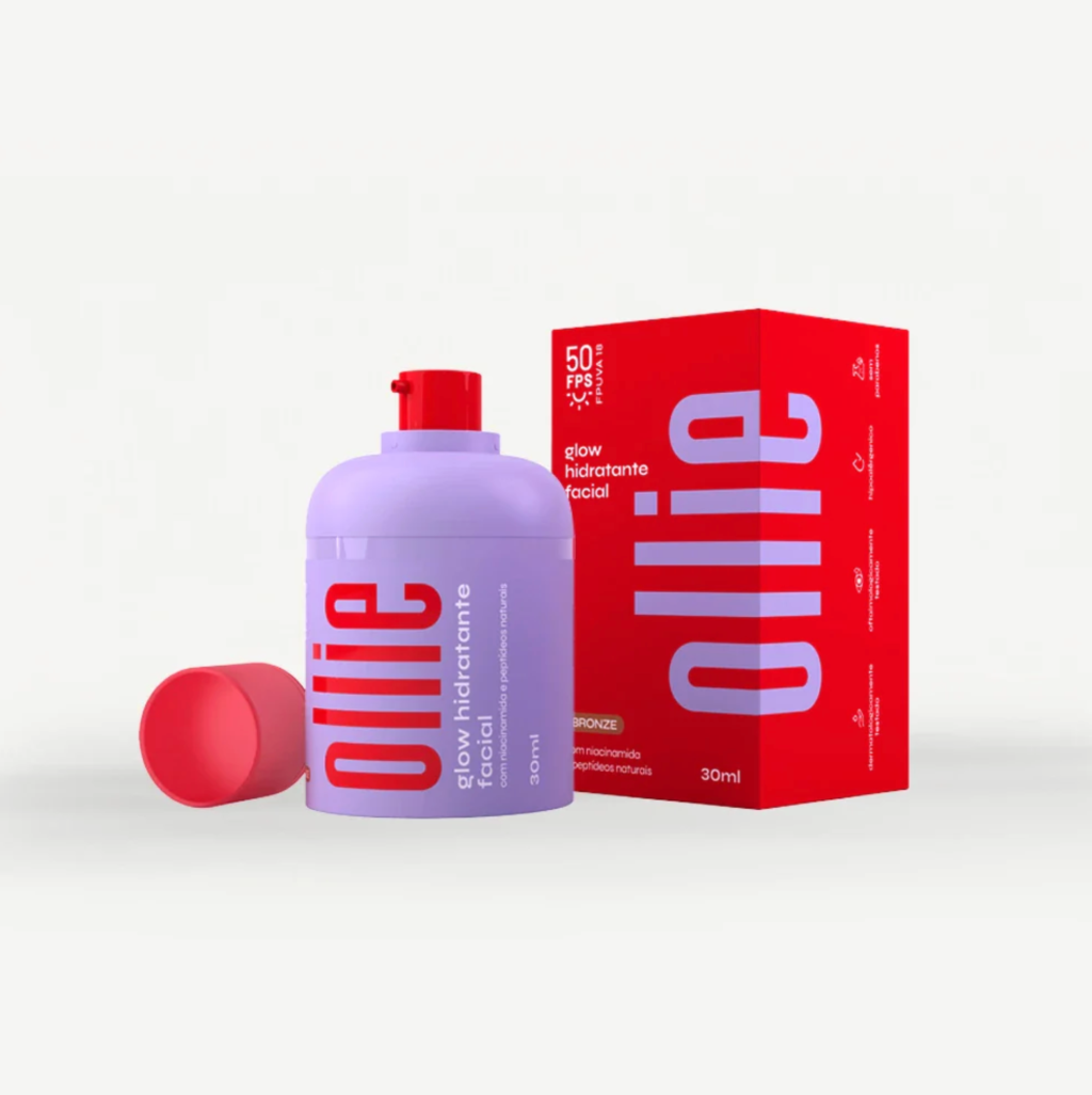 Glow Hidratante Facial com FPS 50, de Ollie
