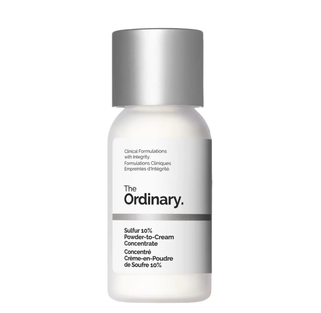 Sulfur 10% Powder-to-Cream Concentrate, de The Ordinary