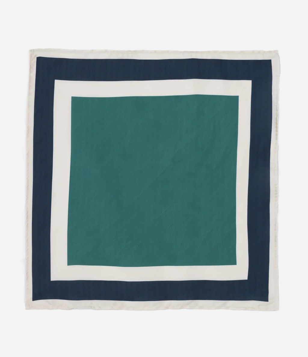 Foto de um len&ccedil;o verde e azul