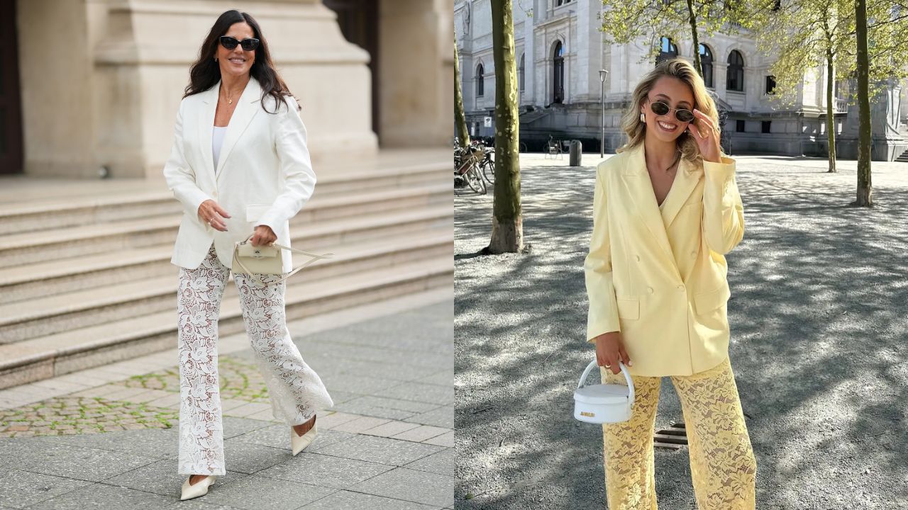 Marcas de luxo apostam na cal&ccedil;a de renda transparente para produ&ccedil;&otilde;es noturnas.