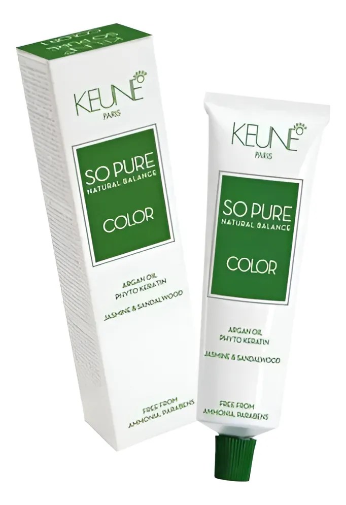 Tinta sem am&ocirc;nia da Keune para cobrir cabelos brancos.