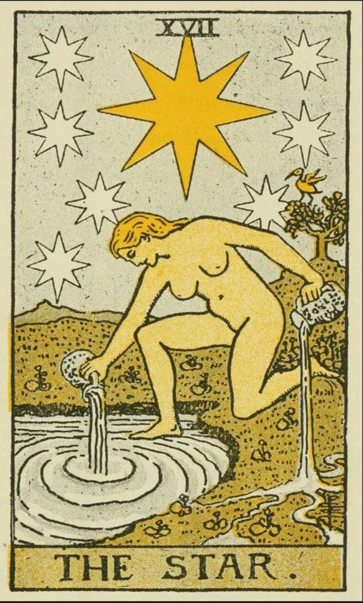 Imagem da carta da Estrela representando transforma&ccedil;&otilde;es e renova&ccedil;&atilde;o de fim de ano