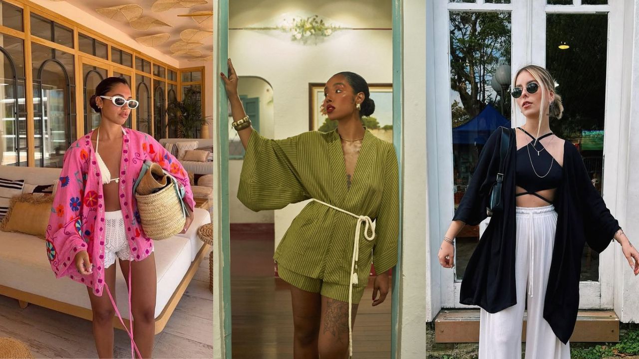 Kimono feminino é a terceira peça perfeita para looks leves e estilosos no verão