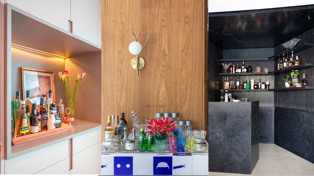 Da varanda à sala: 7 formas elegantes de ter um bar em casa