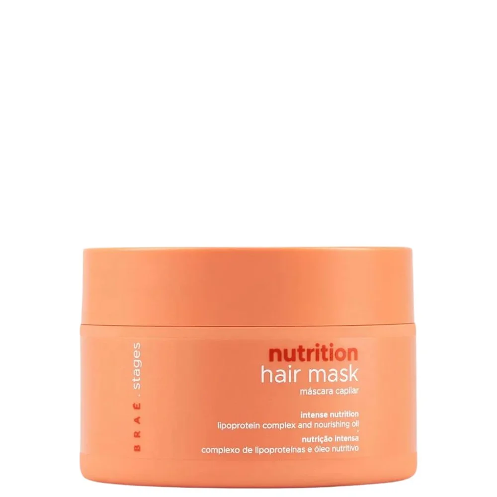 M&aacute;scara Stages Nutri&ccedil;&atilde;o, da Bra&eacute;, para condicionamento e controle do frizz