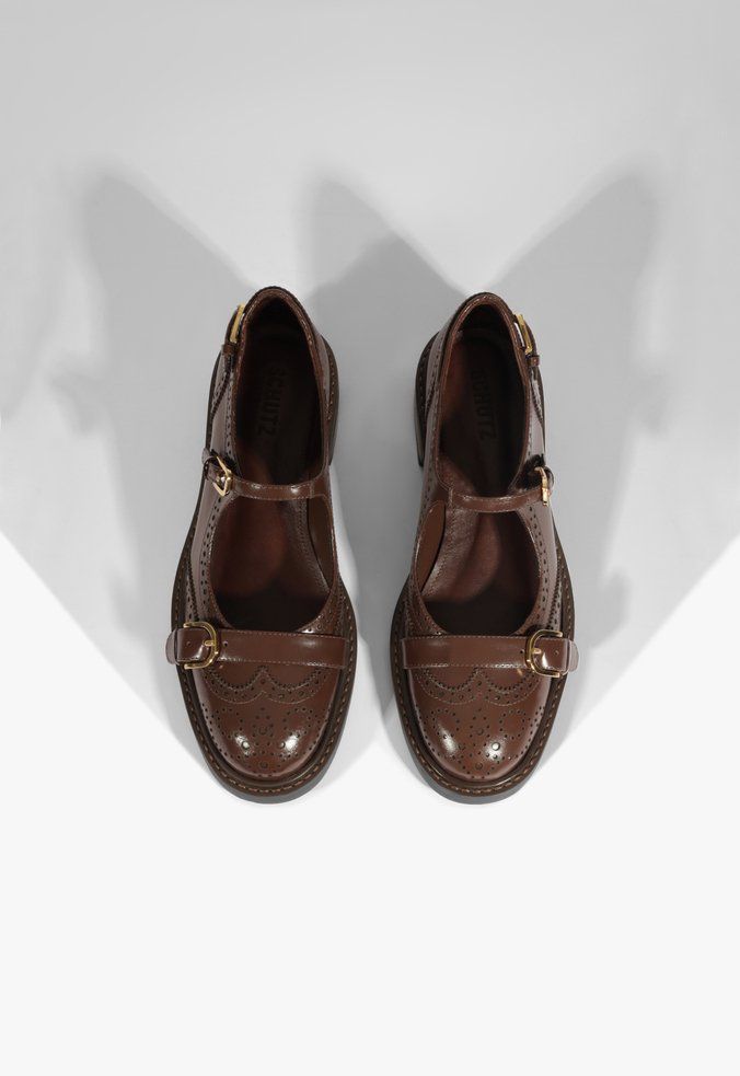 Oxford marrom de couro