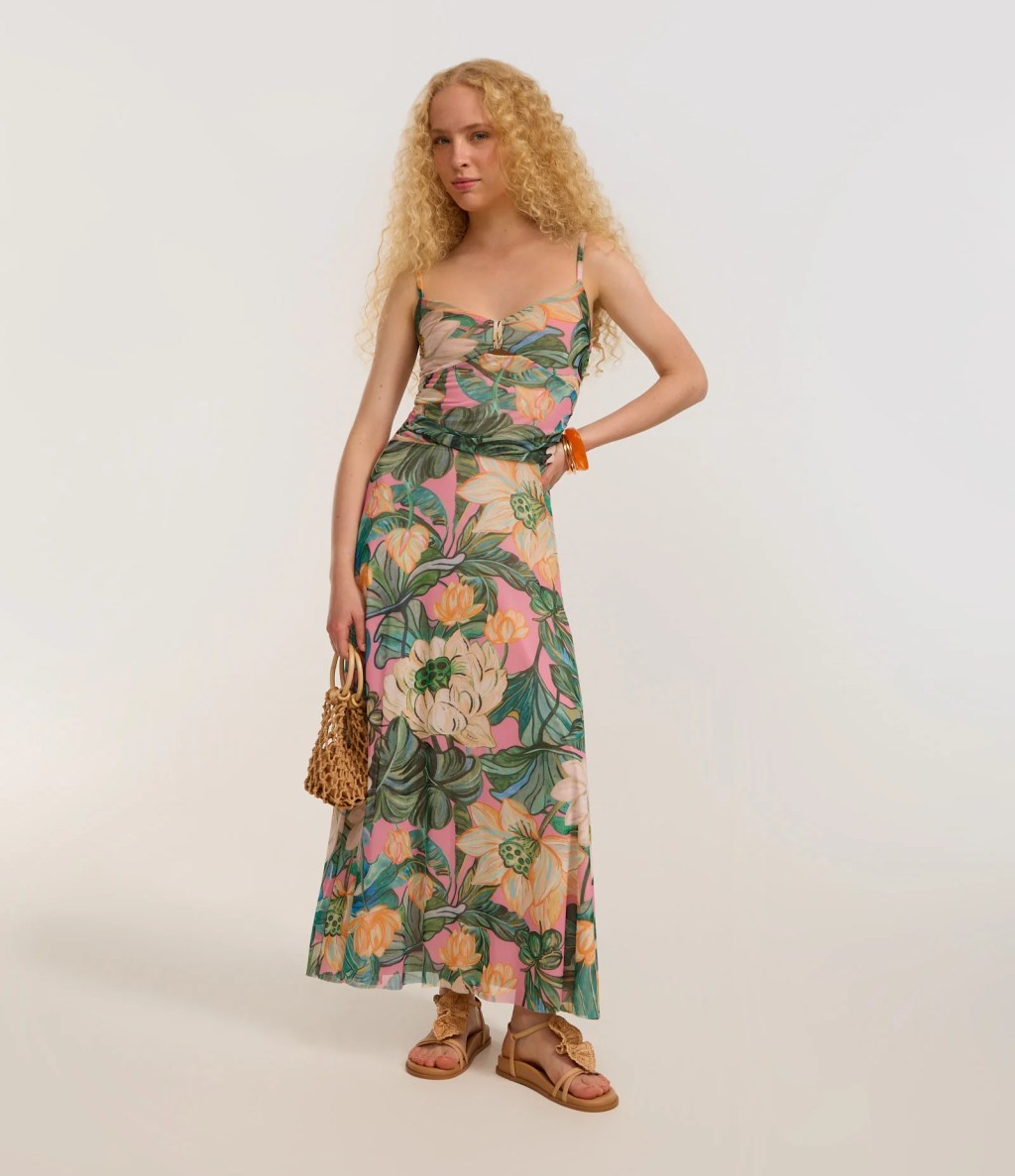 Vestido longo fluido