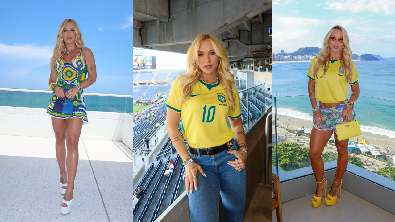 Todos os looks que Virginia Fonseca usou para torcer pelo Brasil na Copa