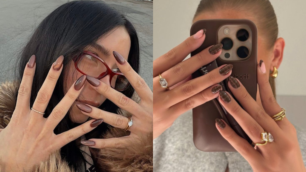 8 unhas marrons decoradas para fugir completamente do óbvio