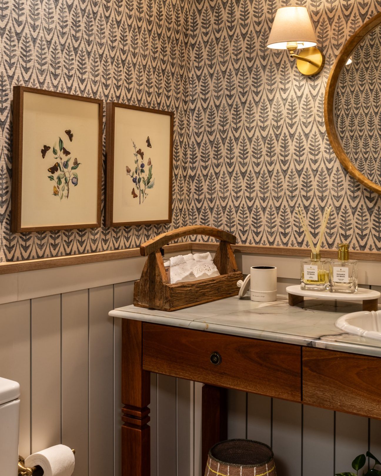 Lavabos com tecidos que deixam o ambiente mais elegante