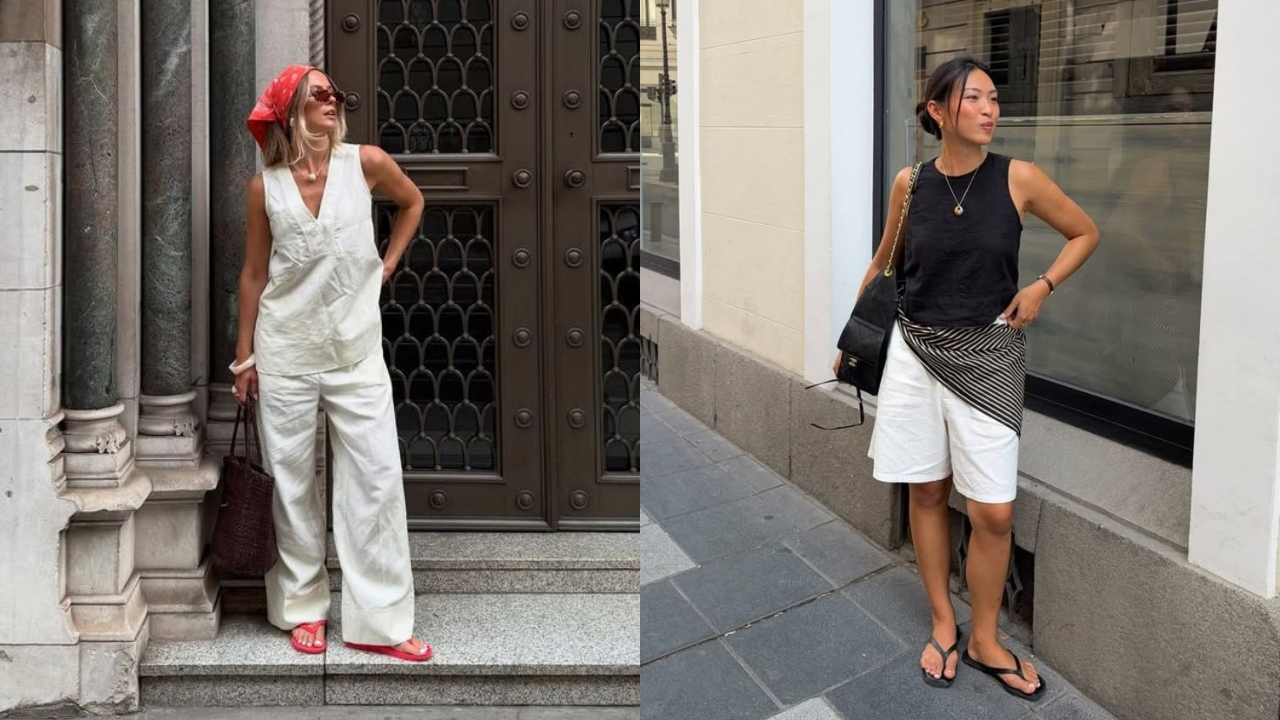 Chinelo além da praia: 7 inspirações sofisticadas para apostar no calçado